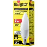 Лампа светодиодная 94 492 NLL-C37-7-230-4K-E14-FR 7Вт свеча 4000К нейтр. бел. E14 560лм 176-264В Navigator 94492