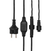 Гирлянда светодиодная «Айсикл» (бахрома) 4х0.6м 128LED бел. 10Вт 230В IP67 провод каучук черн. Neon-Night 255-225