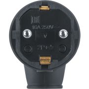 Вилка угловая 61 367 NCA-PLR01-16A-E-IP44-BL с заземл. каучук черн. Navigator 61367